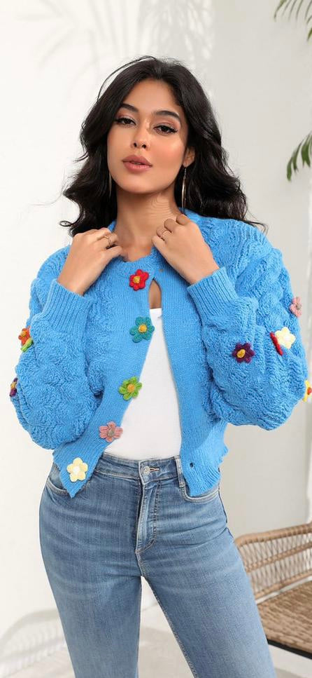 BLUMEN-CARDIGAN